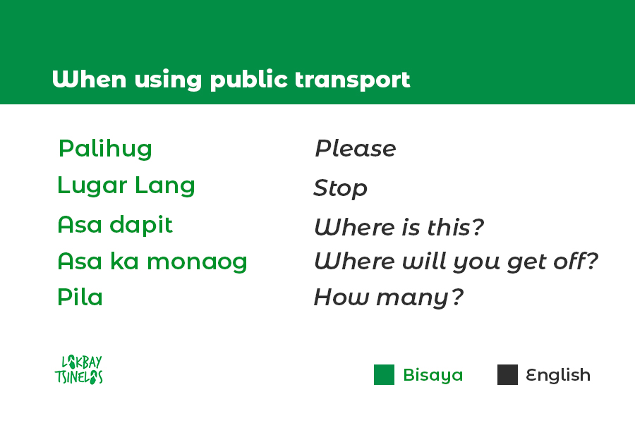 when using public transport