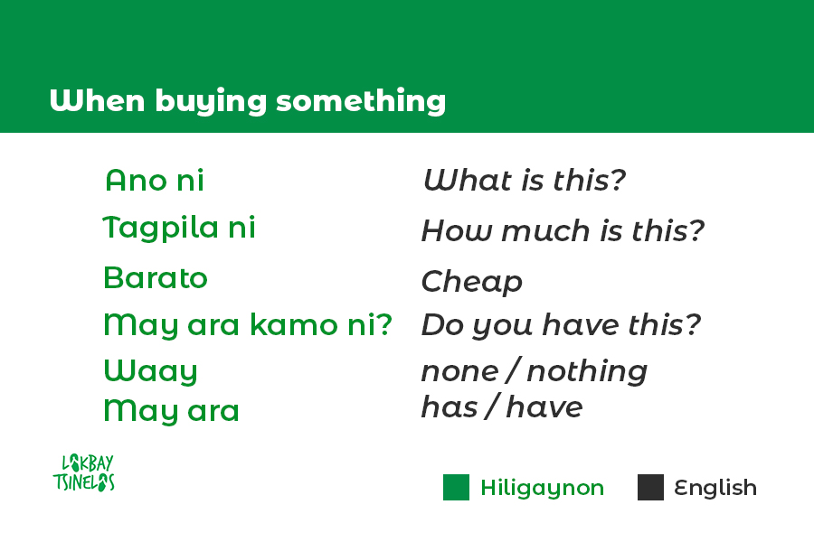 Hiligaynon phrases  when buying something
