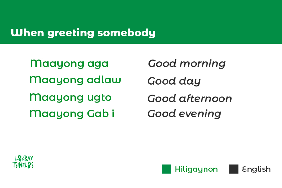 Hiligaynon phrases  when greeting somebody