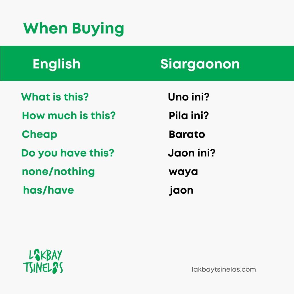 23 helpful siargaonon phrases when buying